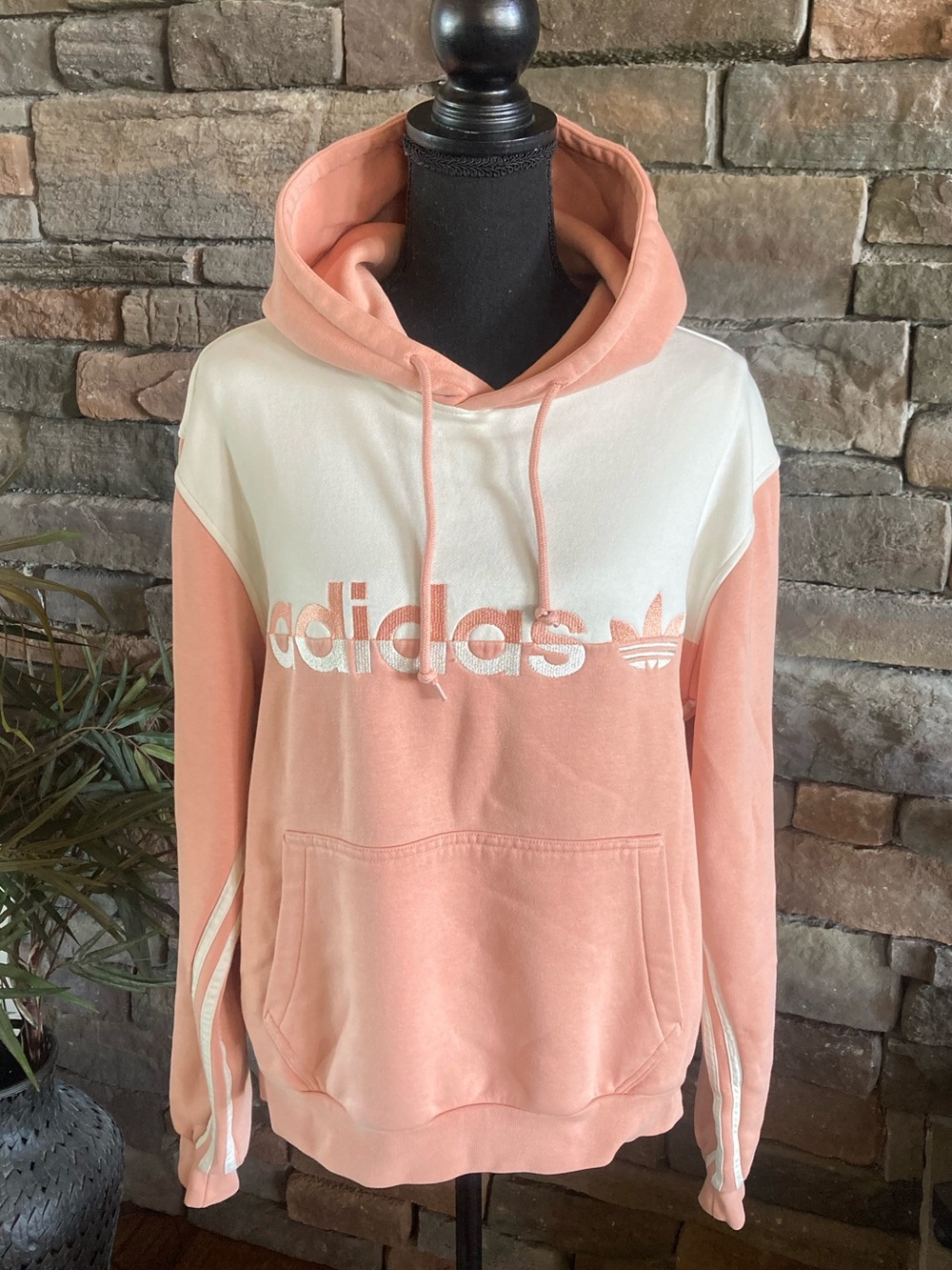 Adidas Split Hoody Peach Cream Size M